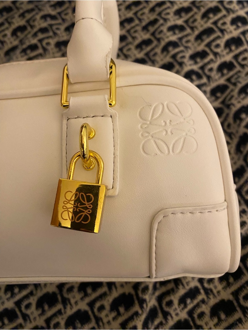 White Mini Top-Handle Bag - Picture 2 of 9